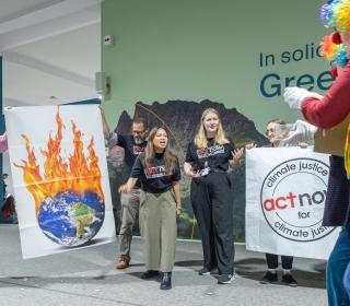 Patricia Maru Mungcal and members of ACT Alliance at COP29