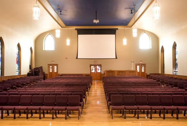 The renovated sanctuary at St. Paul's United Church Orillia.