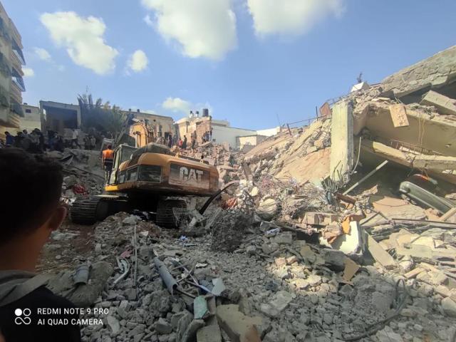 Extensive damage to buildings in Gaza