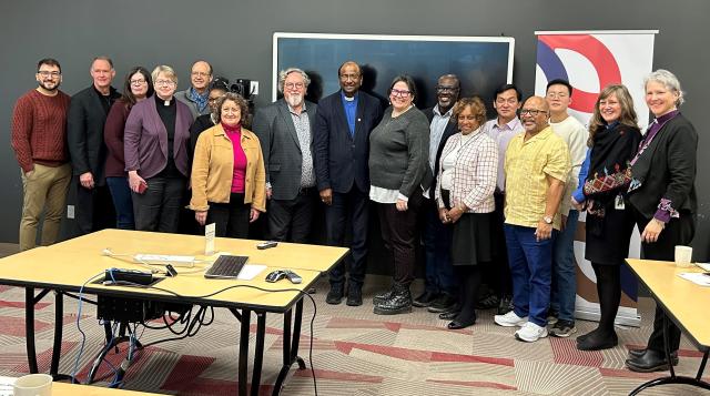 Members of the WCC and CCC meet with the Moderator and other GCO visitors