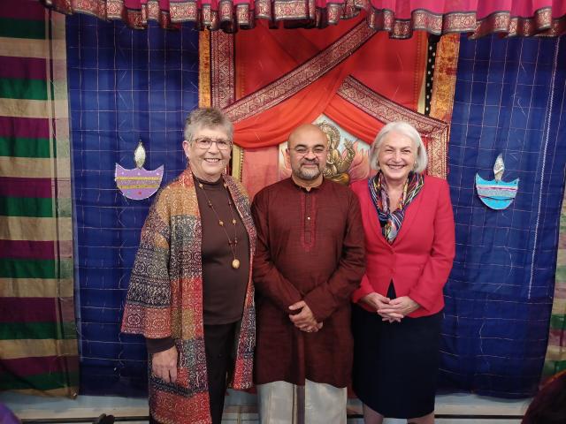 Marion Purdy with Jai Ganesh and Joanne Thompson