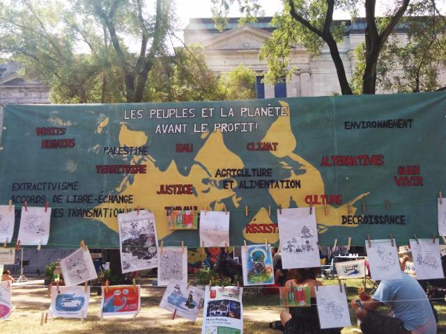 Another World is Needed! A banner at the 2016 World Social Forum in Montreal, QC. 