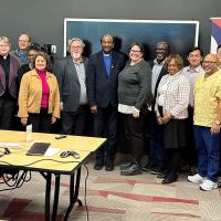 Members of the WCC and CCC meet with the Moderator and other GCO visitors